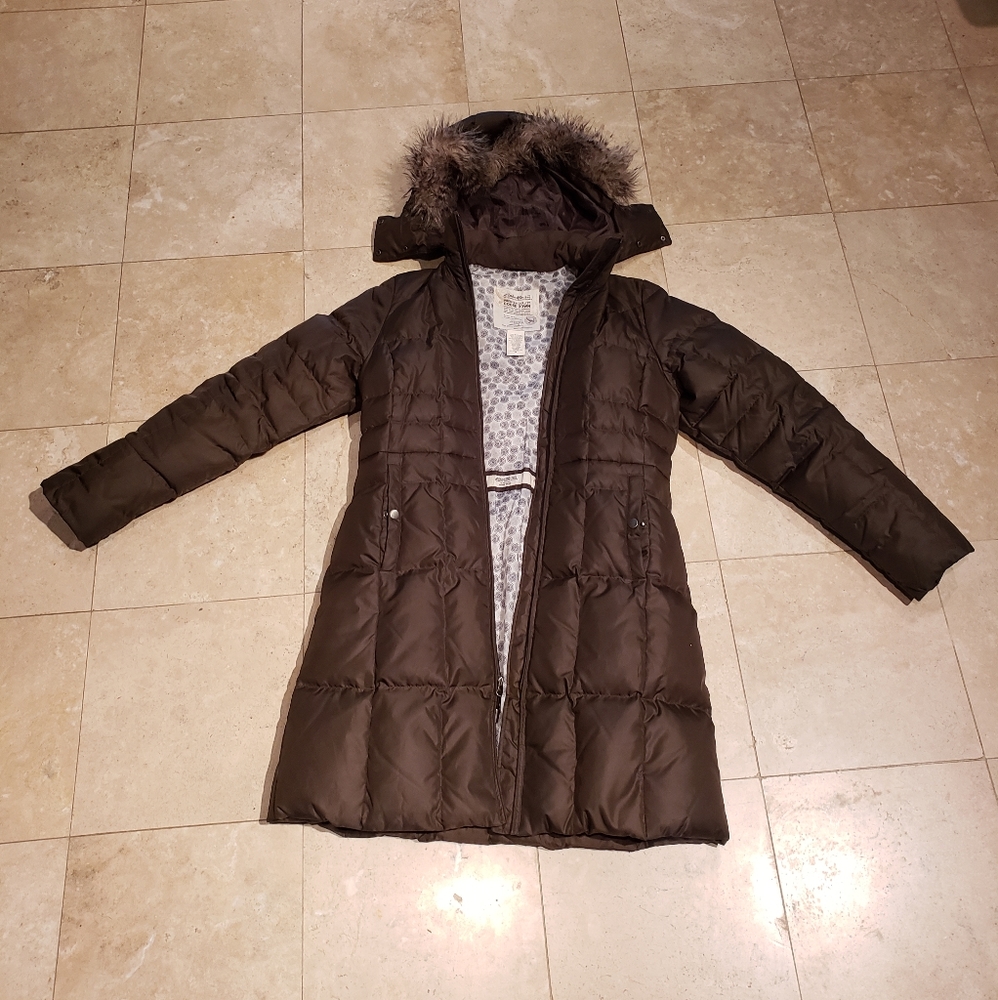 Eddie Bauer Puffer Parka - M - Olive Green